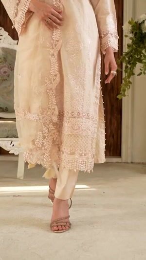 Cream Kurta Set for Women