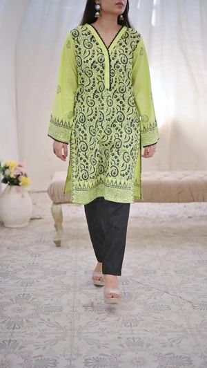 Lime green Kurti for Women