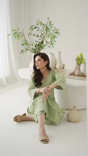 Sage green Kurta Set for Women