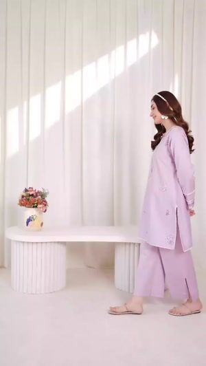 Lilac Kurta Set for Women