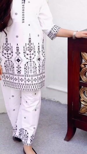 White Kurta Set for Girl
