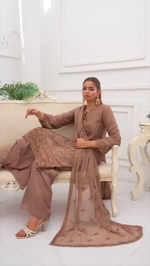 Brown Kurta Set for Women