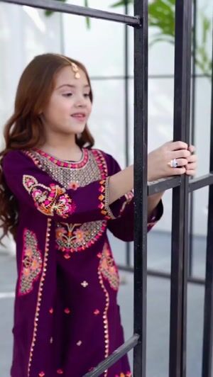 Purple Gharara for Girl