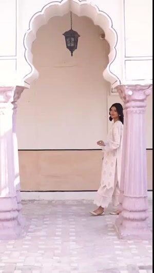 Cream Kurta Set for Women