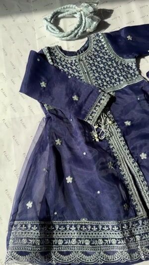 Sapphire blue Pishwas for Girl