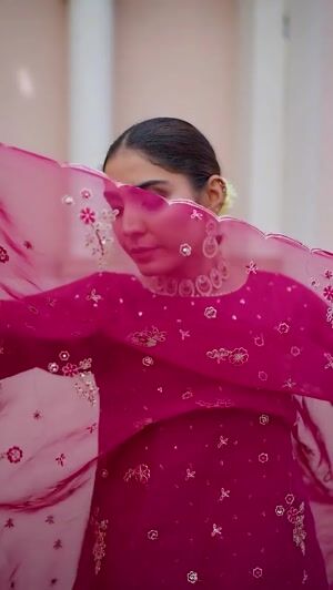 Hot pink Kurta Set for Women