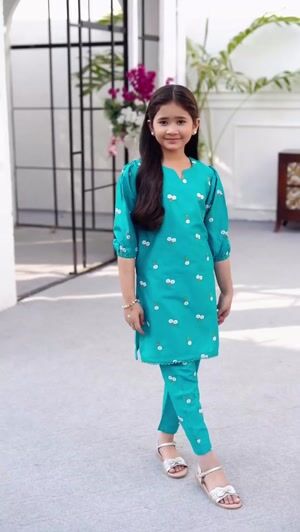 Green Kurta Set for Girl