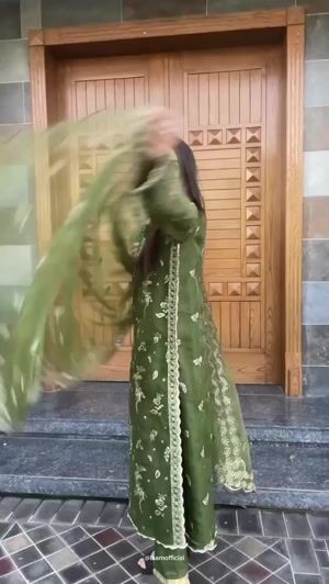 Olive green Unstitched for Women