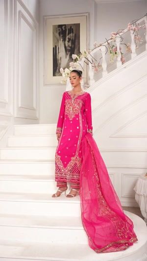 Fuchsia Kurta Set for Women