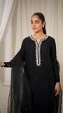 Black Kurta Set for Women