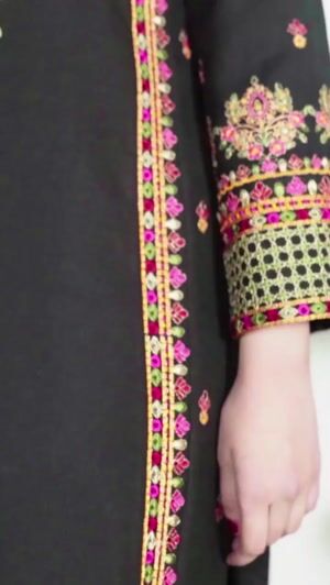 Black Kurta Set for Women