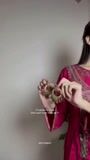 Hot pink Angrakha for Women