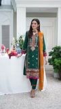 Dark green Unstitched for Women
