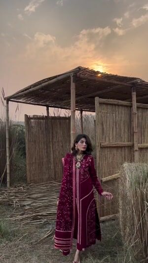 Maroon Kurta Set for Women