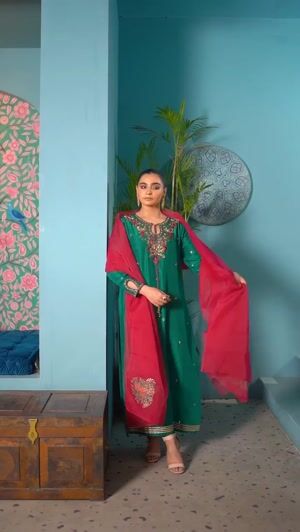 Teal Kurta Set for Women