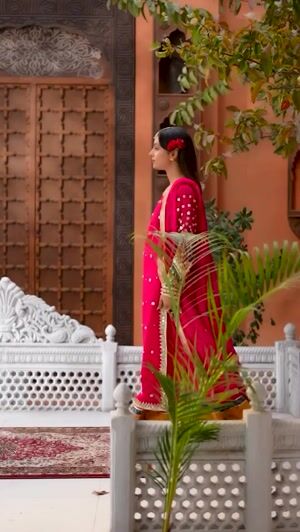 Shocking pink Sharara for Women