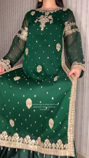 Dark green Sharara for Women