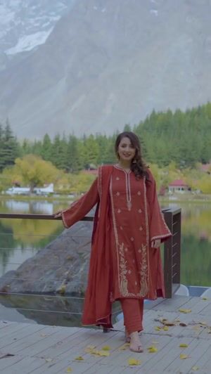Red Kurta Set for Women