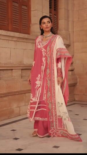 Coral pink Unstitched for Women