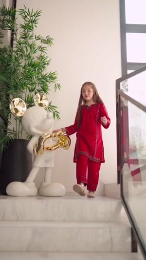 Red Kurta Set for Girl