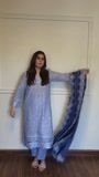 Cloud blue Kurta Set for Women