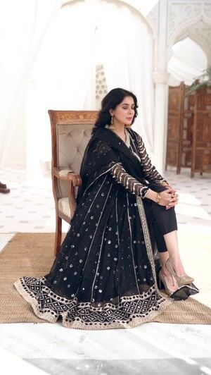 Black Angrakha for Women
