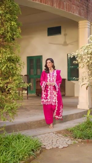 Shocking pink Kurta Set for Women