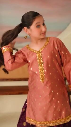 Purple Kurta Set for Girl