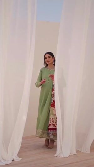 Sage green Pishwas for Women
