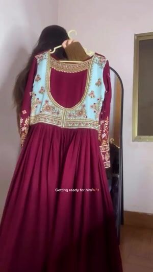 Maroon Anarkali for Women