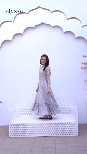 Grey Pishwas for Girl