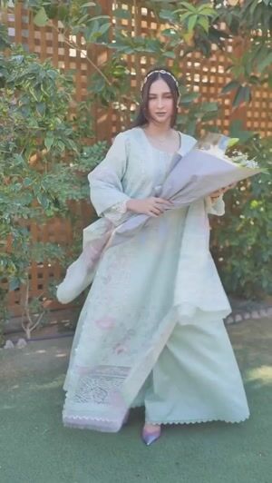 Mint green Unstitched for Women