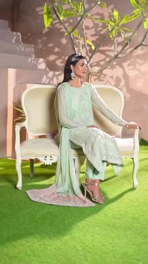 Mint green Kurta Set for Women