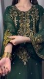 Bottle green Kurta Set for Women