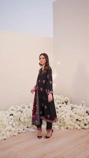 Black Kurta Set for Women