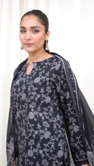 Black Kurta Set for Women