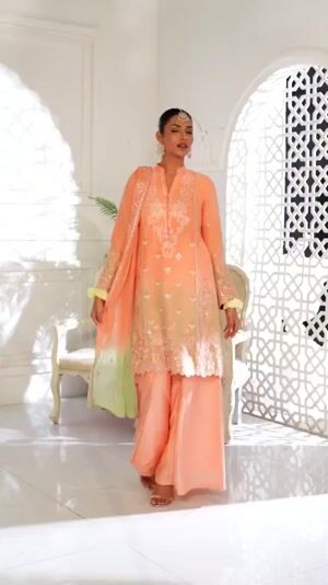Peach pink Kurta Set for Women