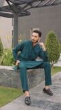 Teal Kurta Set for Men
