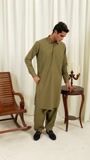 Tan brown Shalwar Kameez for Men