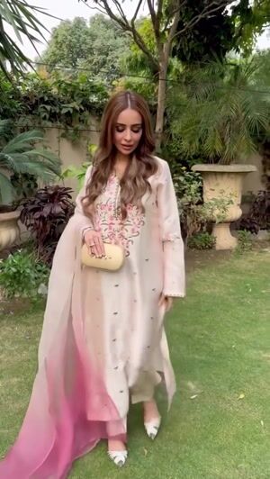 Pastel pink Kurta Set for Women