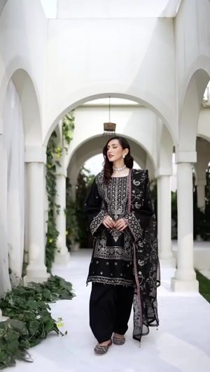 Black Kurta Set for Women