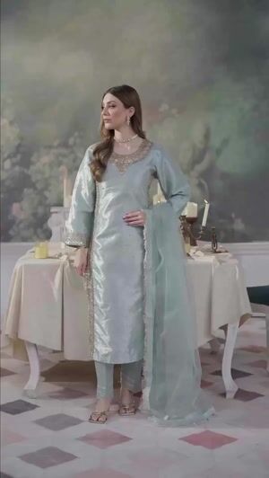 Pastel green Kurta Set for Women