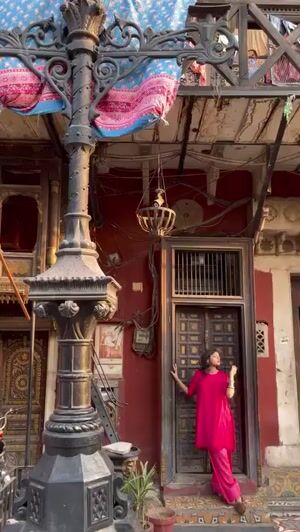 Hot pink Short Frock for Women