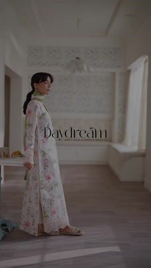 Floral white Unstitched for Women