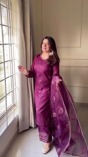 Purple Kurta Set for Women