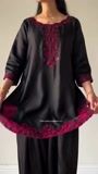 Black Kurta Set for Women