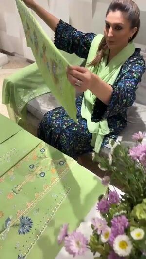 Pistachio green Unstitched for Women