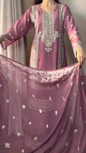 Mauve Kurta Set for Women