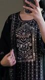 Black Kurta Set for Women