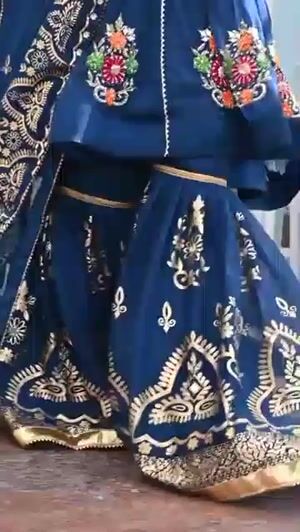 Royal blue Short Frock for Women